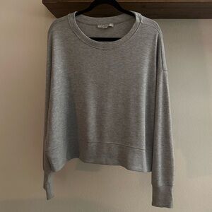 AllSaints Lightweight Brushed Knit Oversized Sweater, Heather Grey, Size M